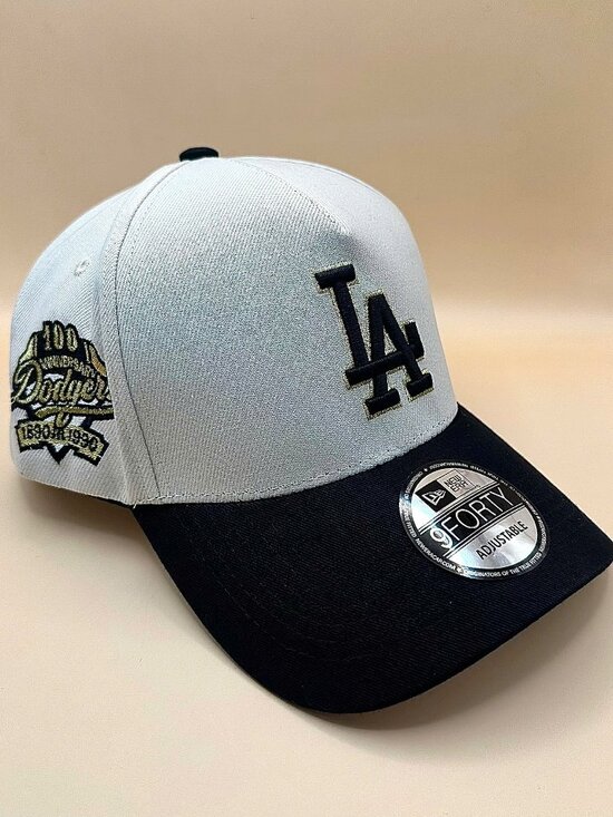 New Era Other - NWT New Era LA Dodgers 9FORTY Adjustable Cap Black White Baseball Hat